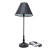 Lampka metalowa z aksamitnym abażurem Czarna 55cm
